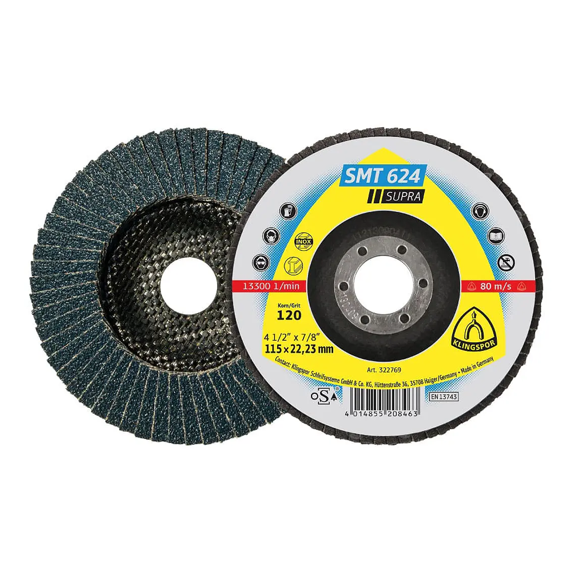 Disco Laminado 4,5 Gr 120 Smt624 115X22,23  (322769)  Klingspor 1