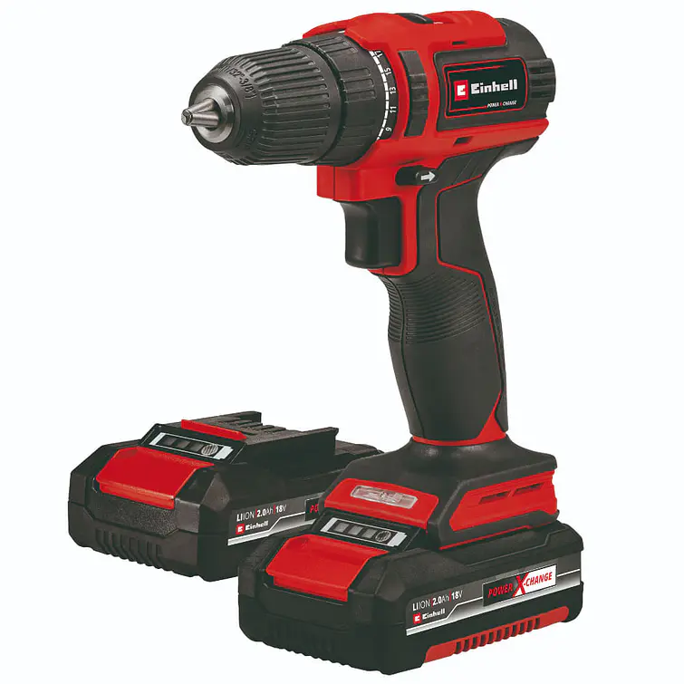 Taladro Percutor Einhell Inalambrico 18 V 40 Nm 10 Mm 2 X 2,0 Ah + E-Box 1