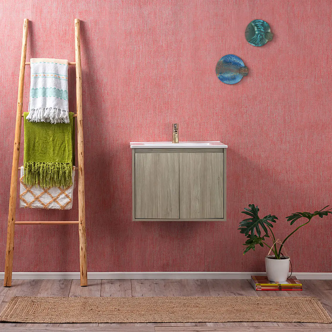 Kit Mueble Amelie Color Acacia 60X46 + Cubierta 7