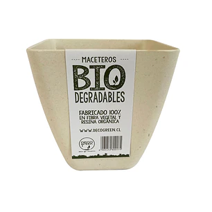 Macetero Bio Cuadrado Blanco