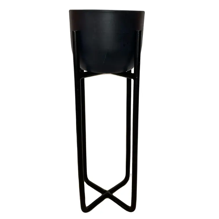 Macetero Con Pedestal S Grafito 10X30 1