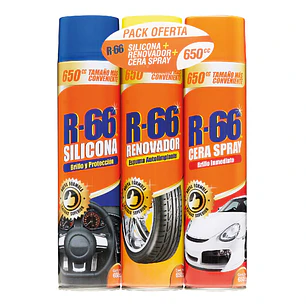 R-66 Tri Pack Silicona + Renovador + Cera Spray