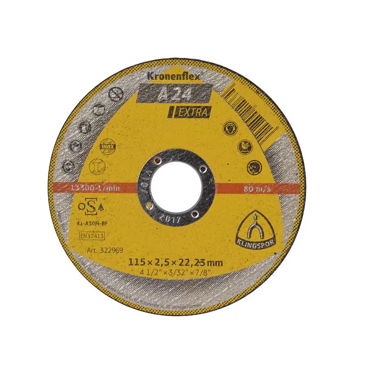Disco Corte Metal 4,5 A24 Extra 115X2.5X22.23  (322969)  Klingspor 1