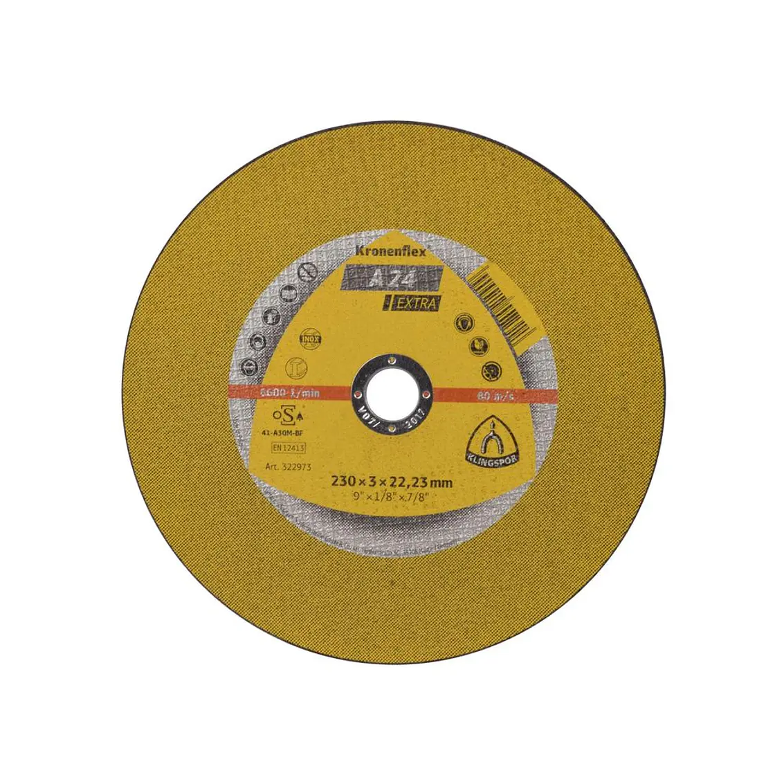 Disco Corte Metal 9 A 24 Extra 230X3X22.23 (322973) Klingspor 1