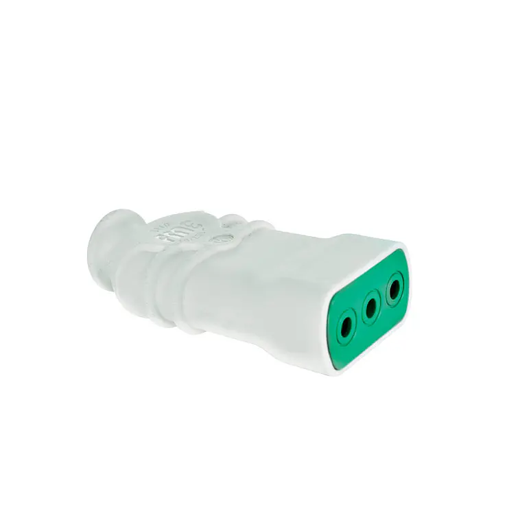 Enchufe Hembra 2P+T 10A 250Vac Blanco 1