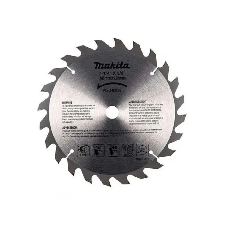 Disco Sierra Makita 7.1/4 Madera 24 Dientes (D-03436) 1