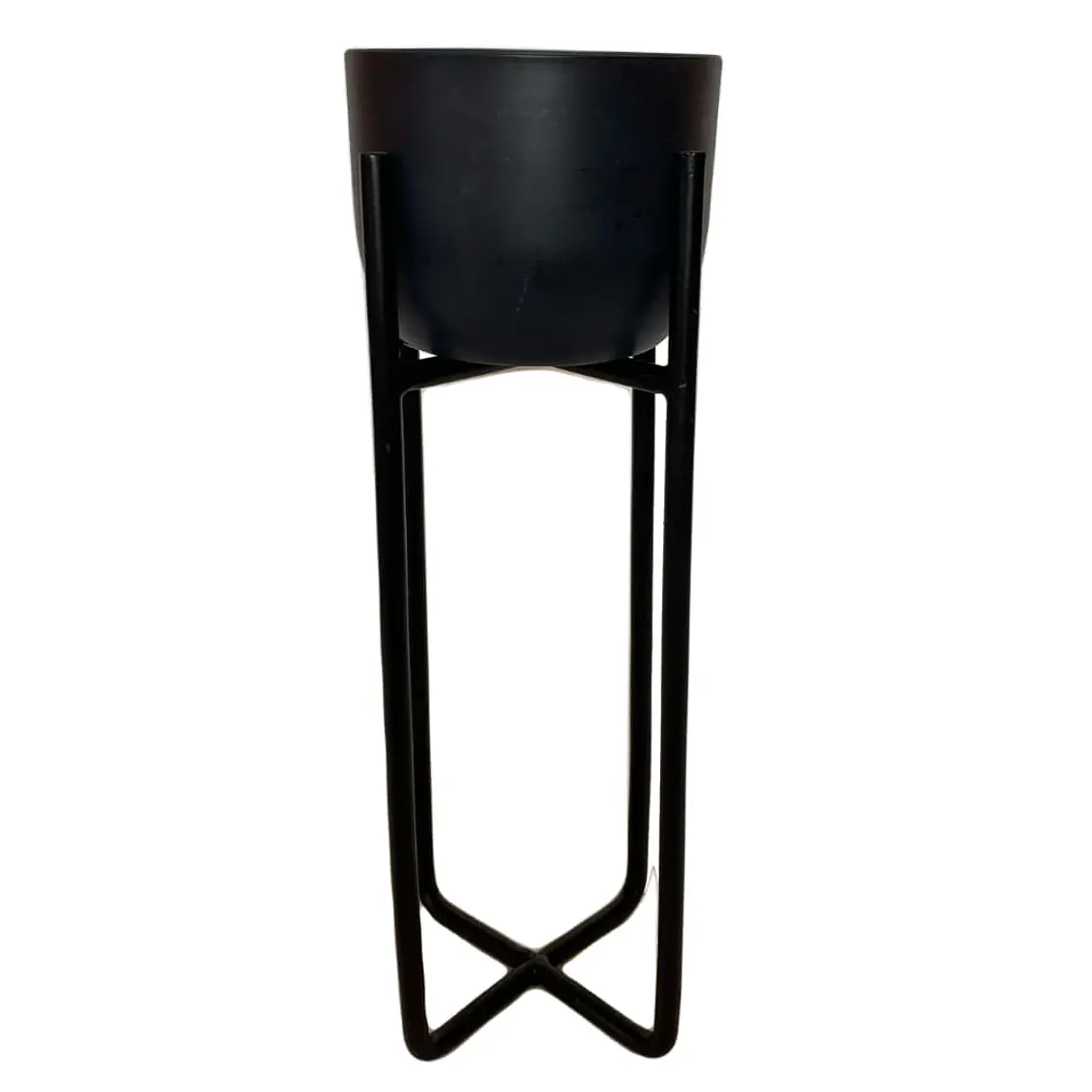 Macetero Con Pedestal S Grafito 10X30 1