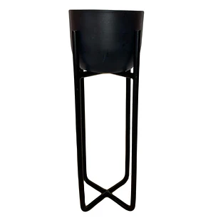 Macetero Con Pedestal S Grafito 10X30