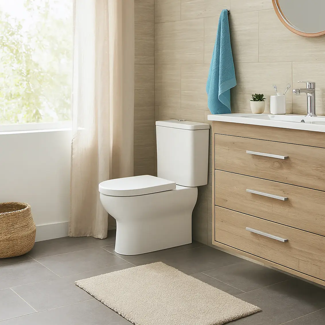 Taza Wc Atenas Piso 30Cm C/Asto. Y Fijacion 1