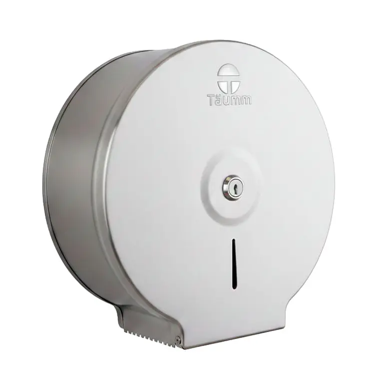 Dispensador Papel Wc Industrial Acero Inox. 304 Con Llave 1