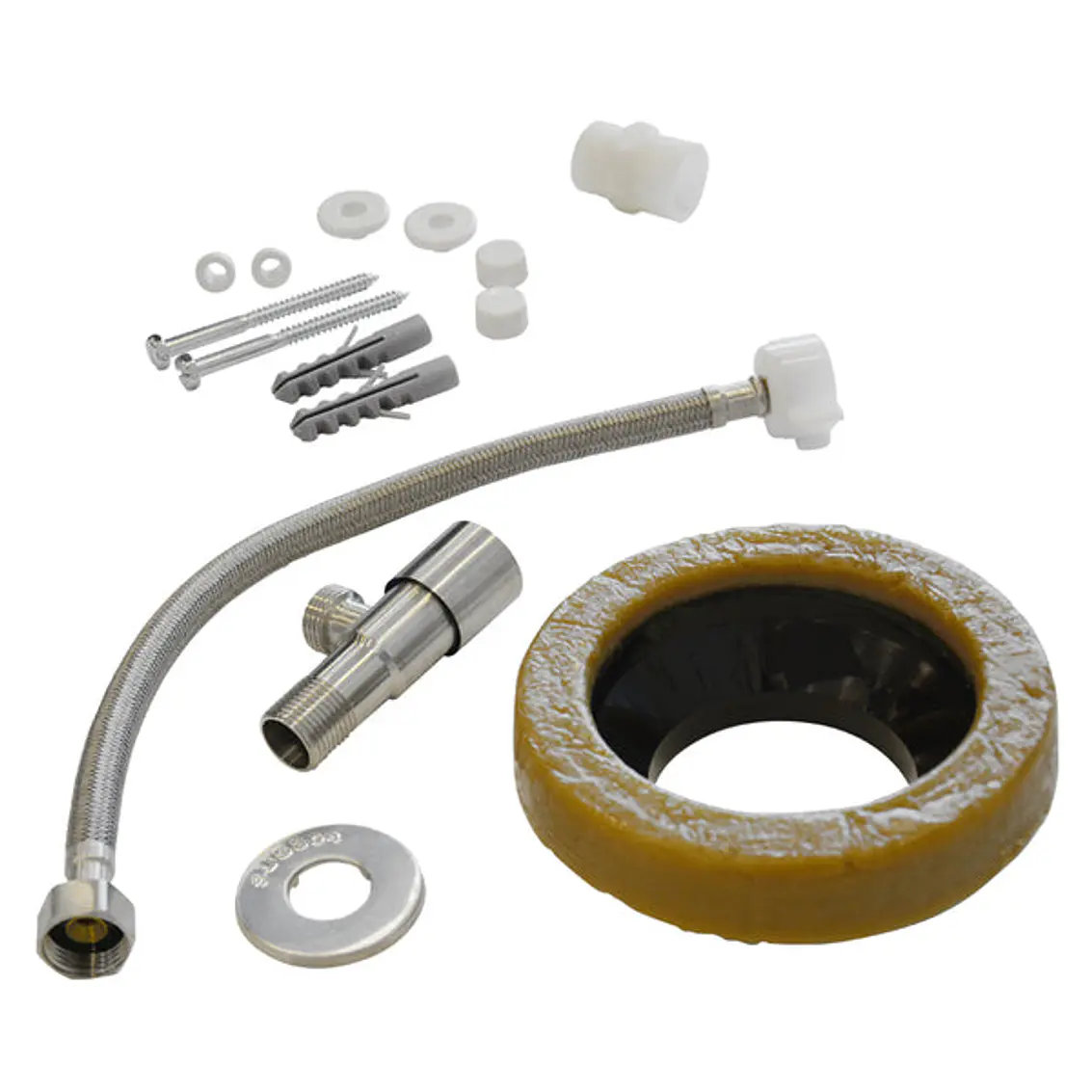Kit Instalacion Wc Llave Angular Acero Inox 2
