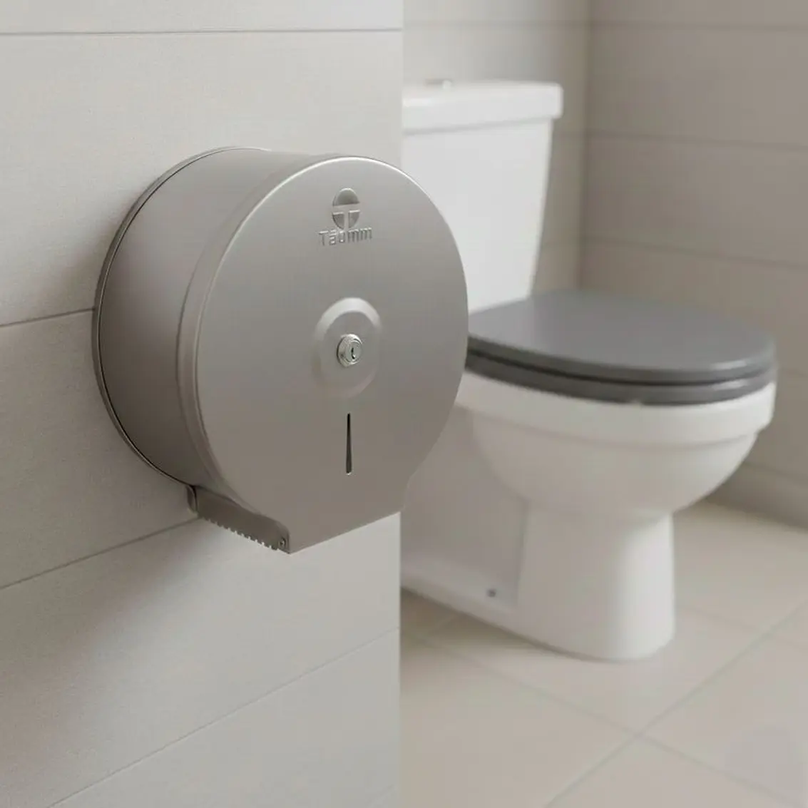 Dispensador Papel Wc Industrial Acero Inox. 304 Con Llave 4