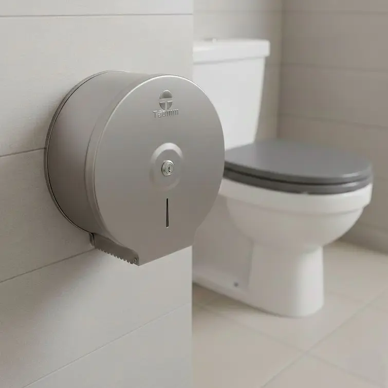 Dispensador Papel Wc Industrial Acero Inox. 304 Con Llave 4
