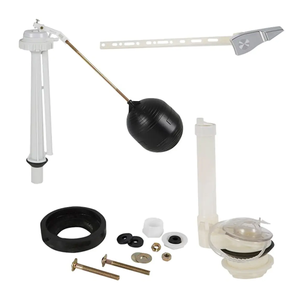 Juego Fitting Silenc. C/Manilla Cromo Plast 1