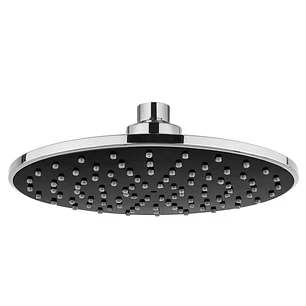 Plato Ducha Circular 20 Cms Cromo Negro