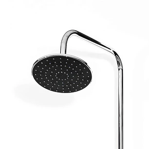 Plato Ducha Circular 20 Cms Cromo Negro