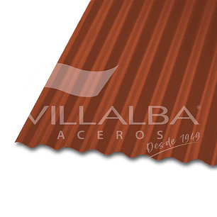 Plancha Zinc Std P.P Terracota 2.50X0.85X0.35Mm