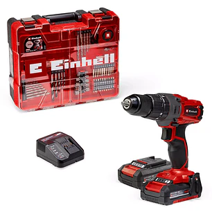Taladro Inalambrico Einhell Te-Cd 18/2 Li+ Accesorios + 2 Bateria 2.0 Ah