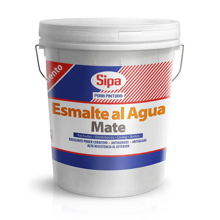 Esmalte Al Agua Sipa Mate Blanco 4Gl [Sipa] 1