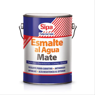 Esmalte Al Agua Sipa Mate Blanco Gl