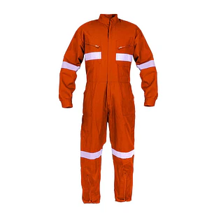Overol Poplin Naranja C/Cinta Reflect. T- M