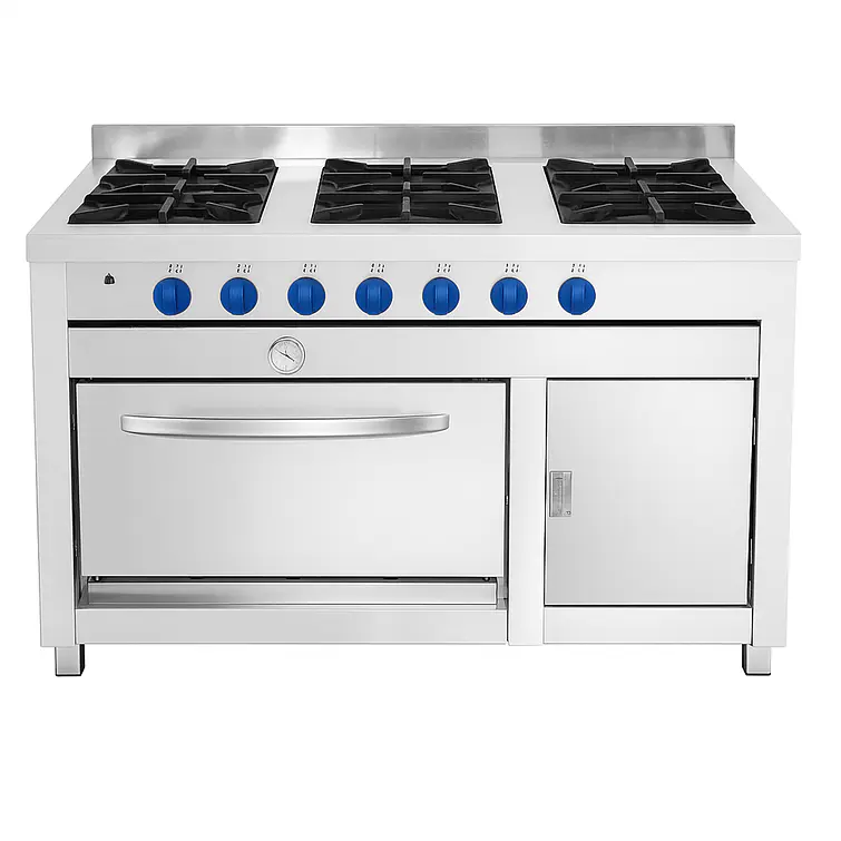 COCINA 6 PL HORNO 58X65 INOX VCG-6AI VENTUS 1
