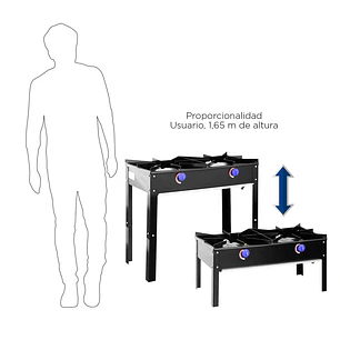 ANAFE 2 PLATOS ECO EN CAJA ALTO BAJO GLP VENTUS