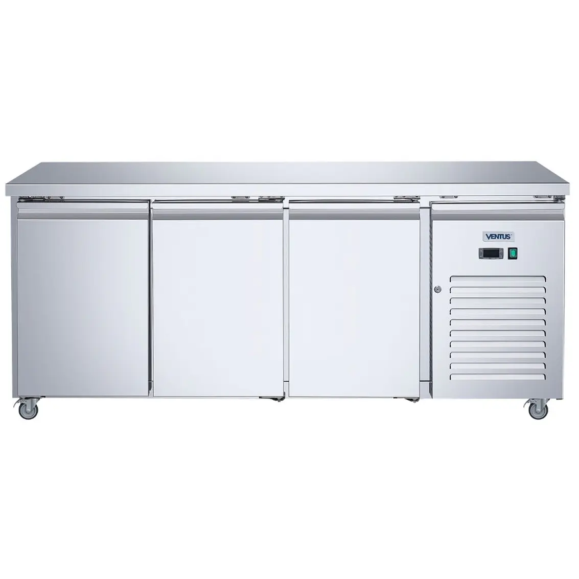 MESÓN REFRIGERADO 3 PTAS ACERO INOX. 480L VMR3PS-480 VENTUS 1