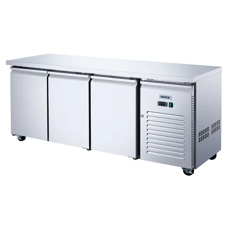 MESÓN REFRIGERADO 3 PTAS ACERO INOX. 480L VMR3PS-480 VENTUS 2