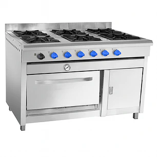 COCINA 6 PL HORNO 58X65 INOX VCG-6AI VENTUS