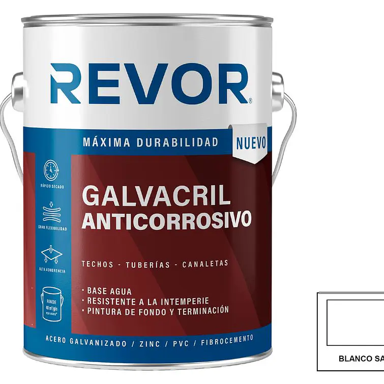 Galvacril Anticorrosivo Revor Blanco 1 Gl 1