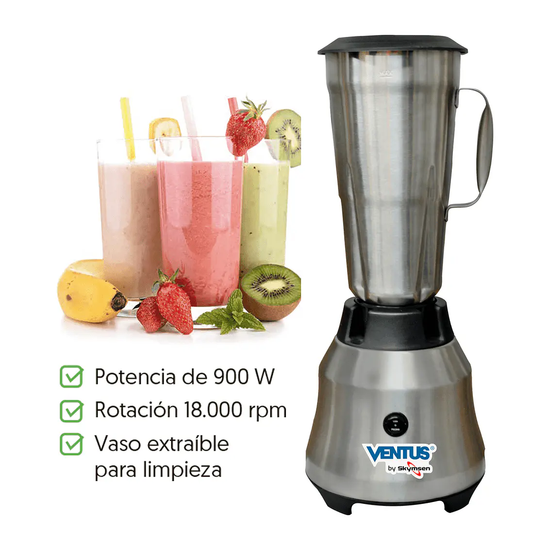 LICUADORA A/VELOC VASO A/INOX 2LTS LI2 SKYMSEN VENTUS 2