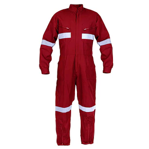 OVEROL POPLIN ROJO C/ CINTA REFLECT.