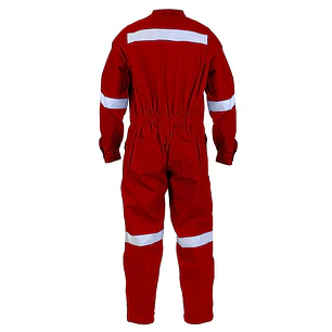 OVEROL POPLIN ROJO C/ CINTA REFLECT.
