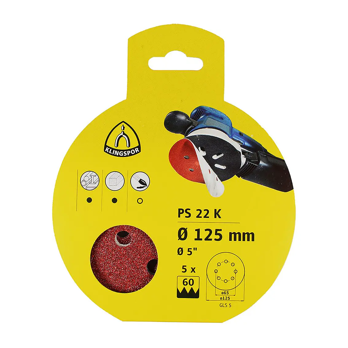 Display Discos De Lija 5 Pzs Grano # 60 1