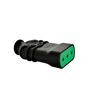 Enchufe Hembra 2P+T 10A 250Vac Negro
