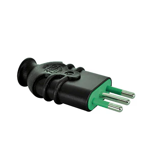 Enchufe Macho 10A 2P+T Negro