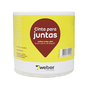 Cinta Fibra De Vidrio Juntaplac 10Cm X 45Mts