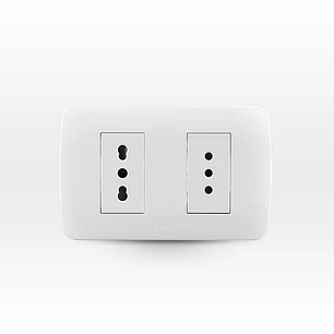 Enchufe Doble 10A + 10/16A Bco Armado