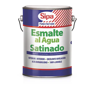 Esmalte Al Agua Sipa Gl. Satinado Blanco
