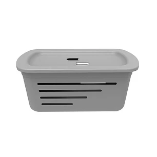 Canasta Organizadora 5L Gris Con Tapa