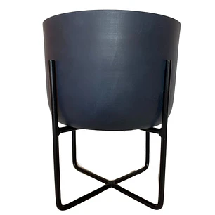 Macetero Con Pedestal L Grafito 22X26