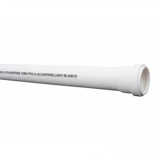 Tubo Pvc-U Sanit. Blanco C/G 75Mm. 6 Mt