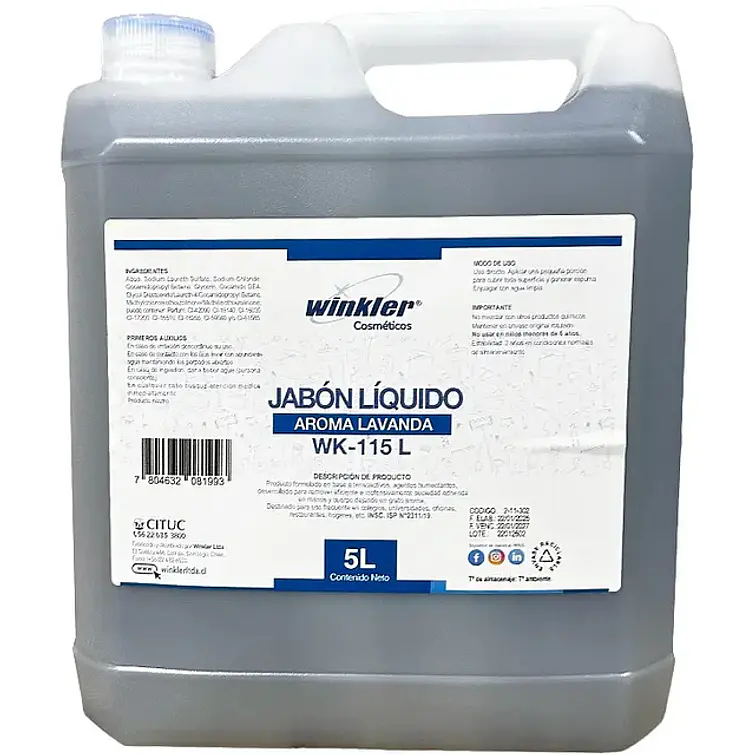 Jabon Liquido Para Tocador Lavanda 5L 1