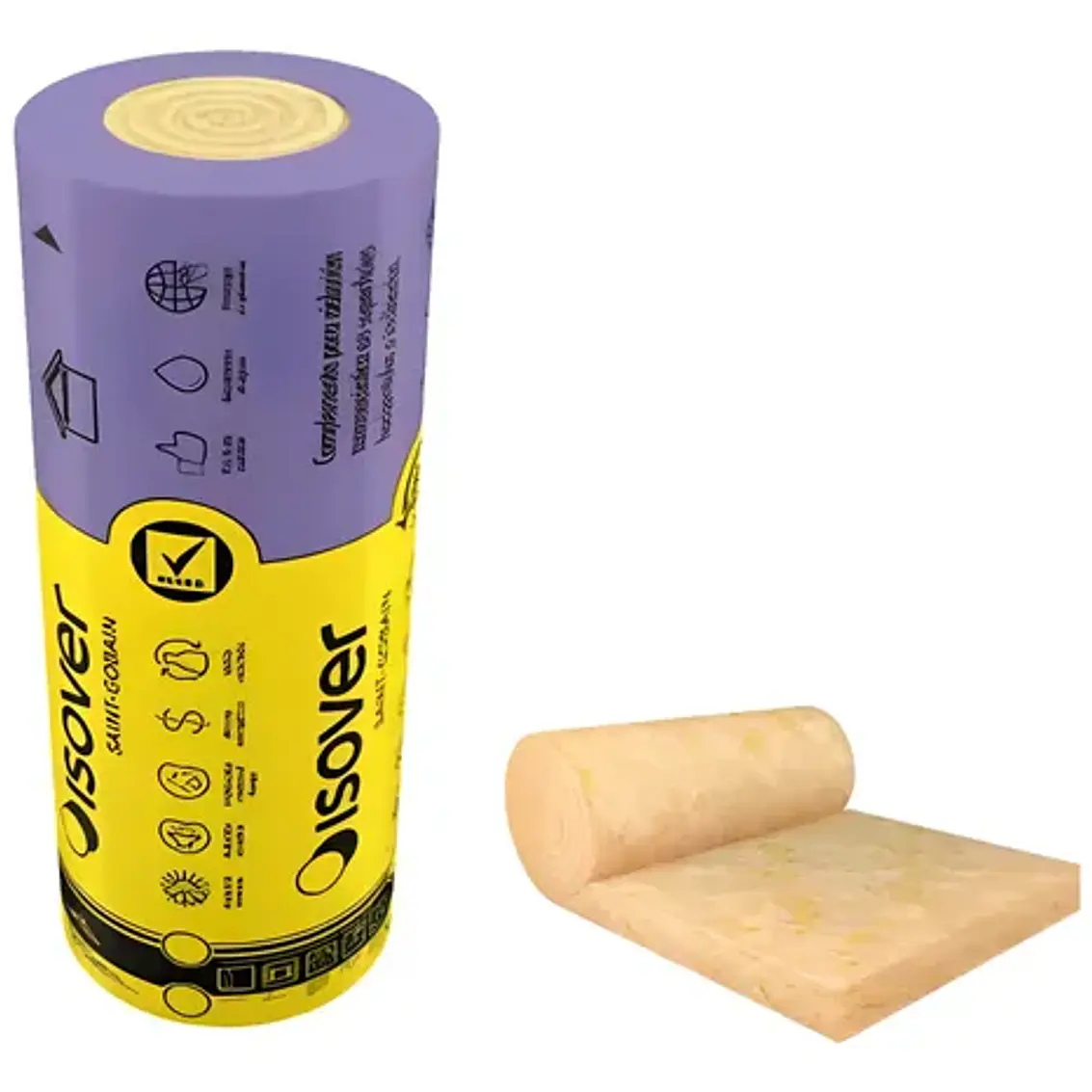 Lana Vidrio Libre 0.60 X 44Mts. E40 Isover 1