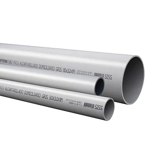 Tubo Pvc-U Sanit. Gris 50Mm. 6 Mt
