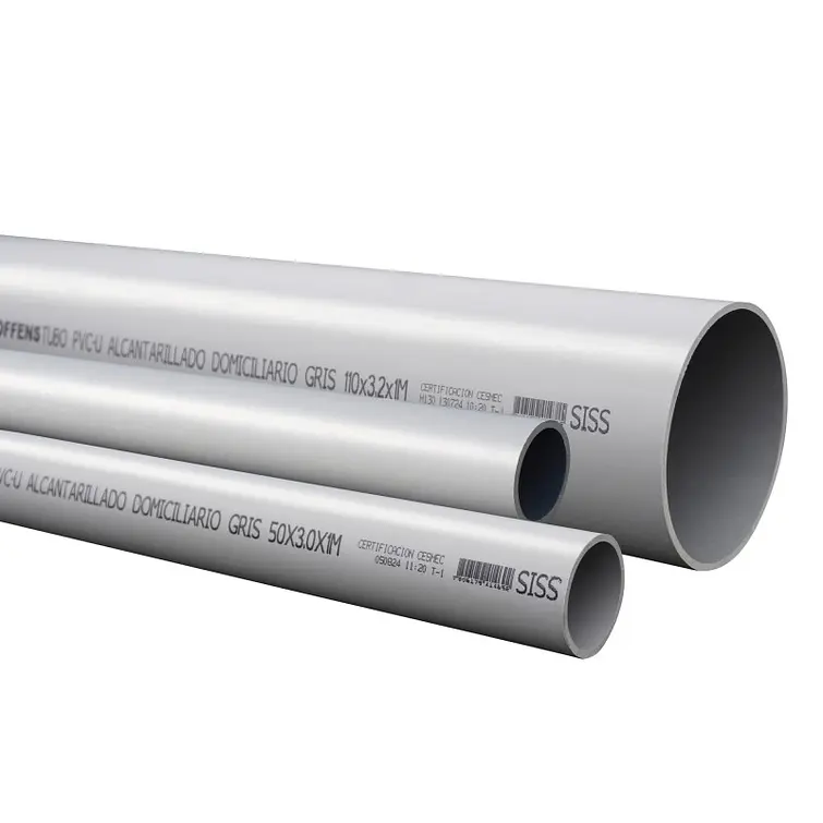 Tubo Pvc-U Sanit. Gris 110Mm. 6 Mt 1