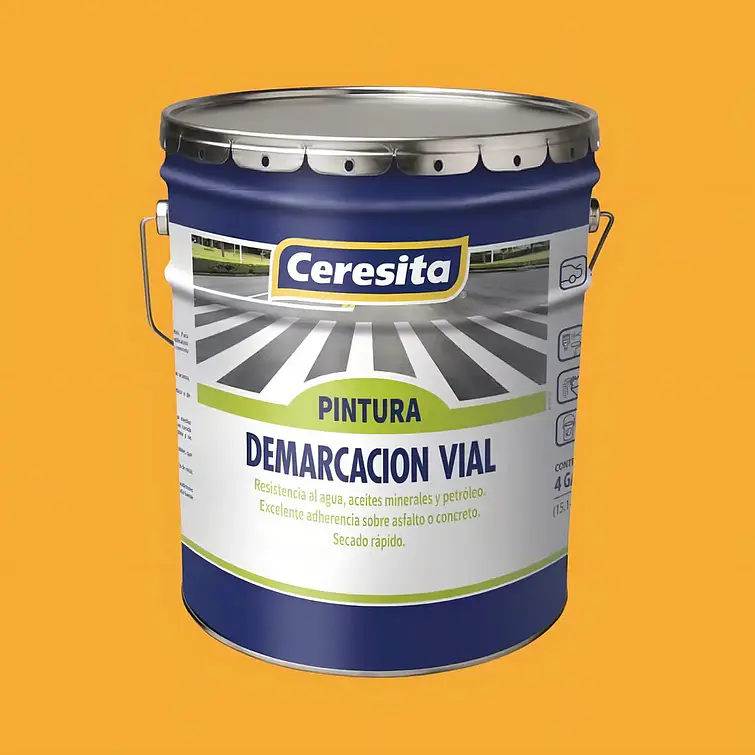 Pintura Ceresita Trafico Amarillo Tineta 4 Gl 2