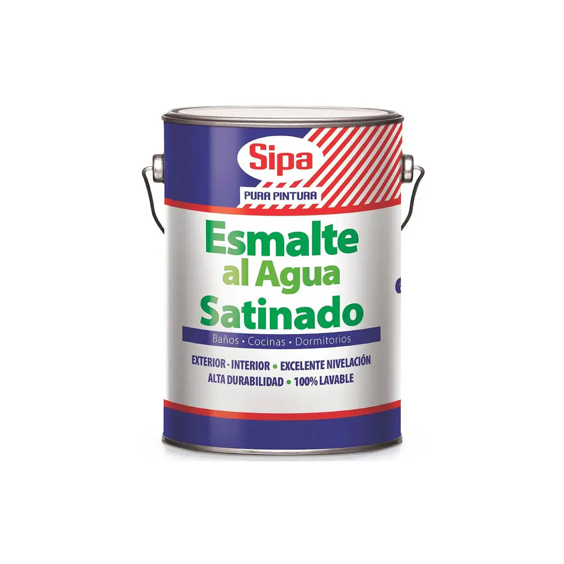 Esmalte Al Agua Sipa Gl. Satinado B/ W 1