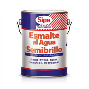 Esmalte Al Agua Semibrillo Base I/N Gl Sipa
